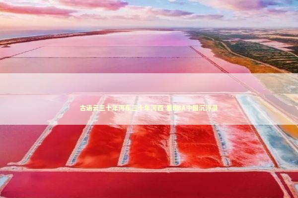 古语云三十年河东三十年河西 看BBA中国沉浮录 新闻